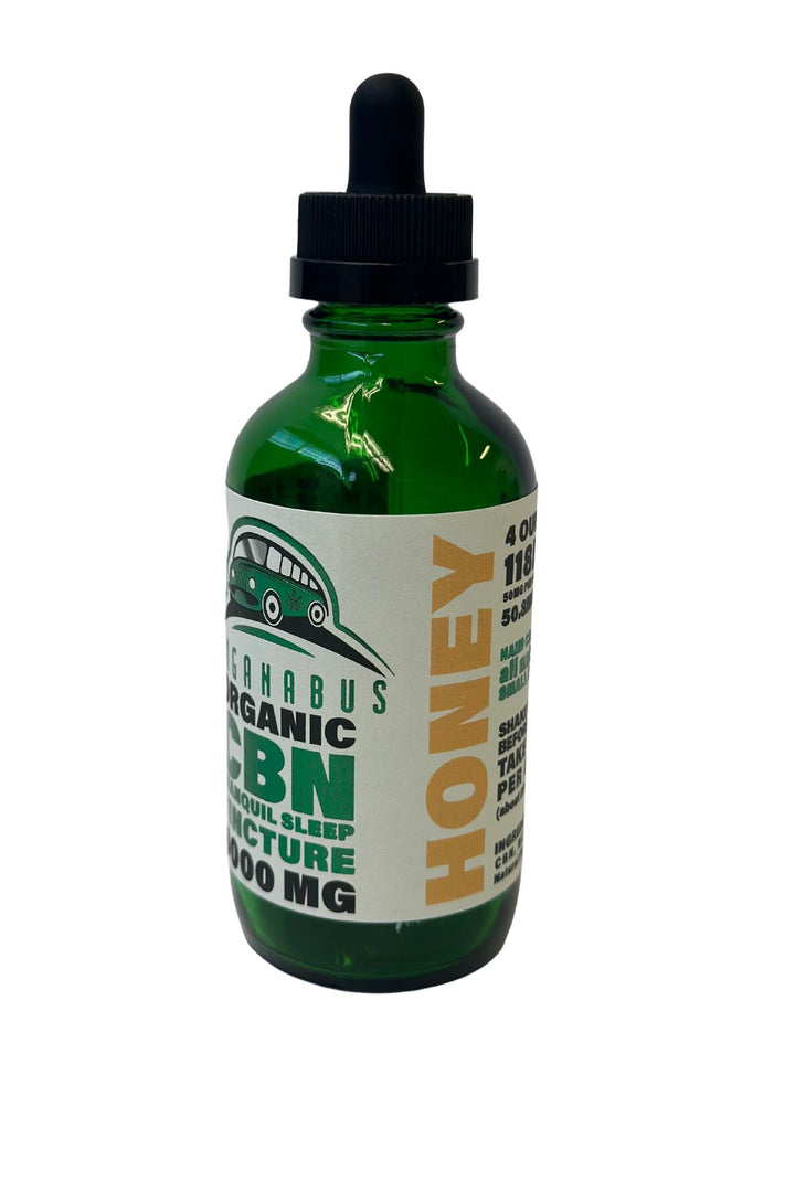 Organabus 6000mg CBN Honey tincture green 4oz bottle with dropper lid