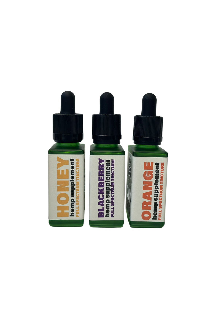 Organabus 1500mg CBD Tincture flagors Honey Blackberyy Orange