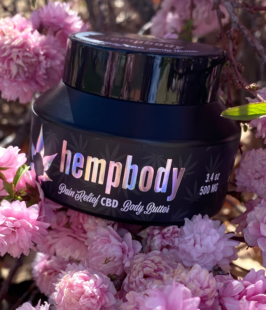 Hempbody pain relief CBD body butter is made with all natural therapeutic ingredients. Scientifically developed to absorb into the skin to ease achy joints & calm overworked and sore muscles.